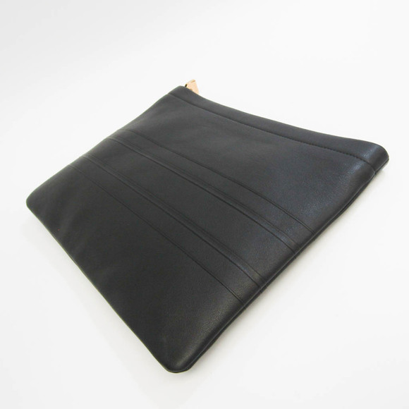 CHRISTIAN DIOR 43 MA 1200 Men's Leather Clutch Bag Black - Picture 2 of 10